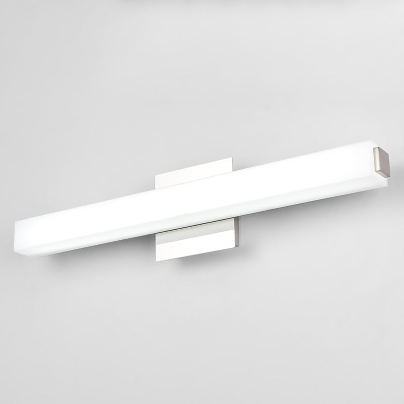 16.5" 1 - Light LED Bath Bar in Polished Nickel Metal and Acrylic Bathroom Vanity Lighting