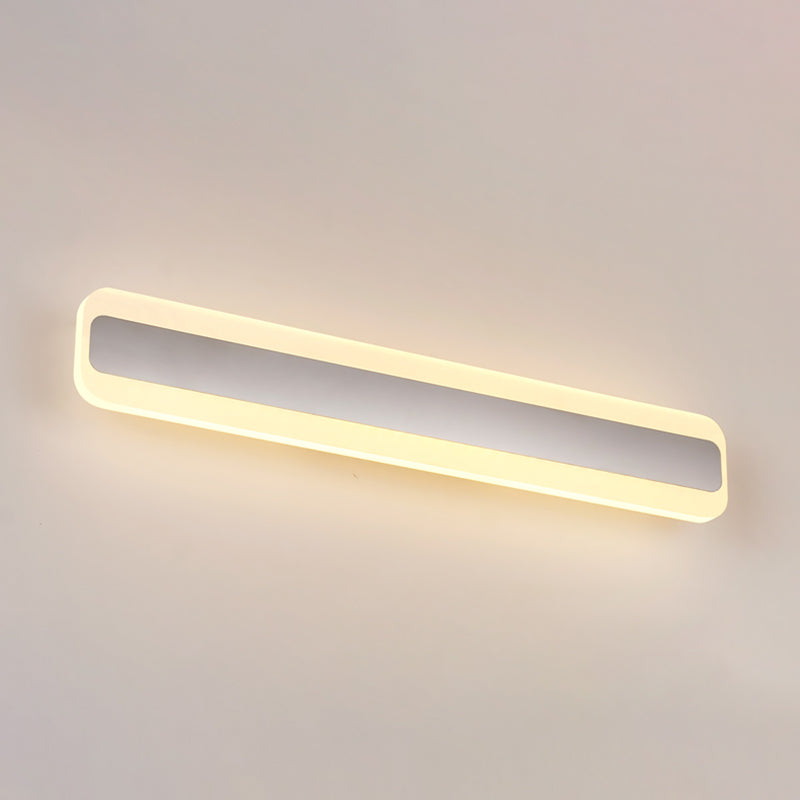 Rectangle LED Bath Bar in Sliver Finish Stainless Steel and Acrylic Bathroom Vanity Light