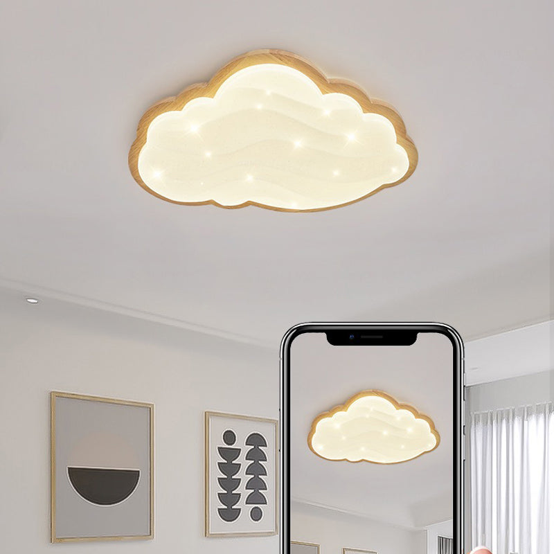 Cloud Shape Ceiling Mount Light LED Ceiling Light with Acrylic Shade for Bedroom