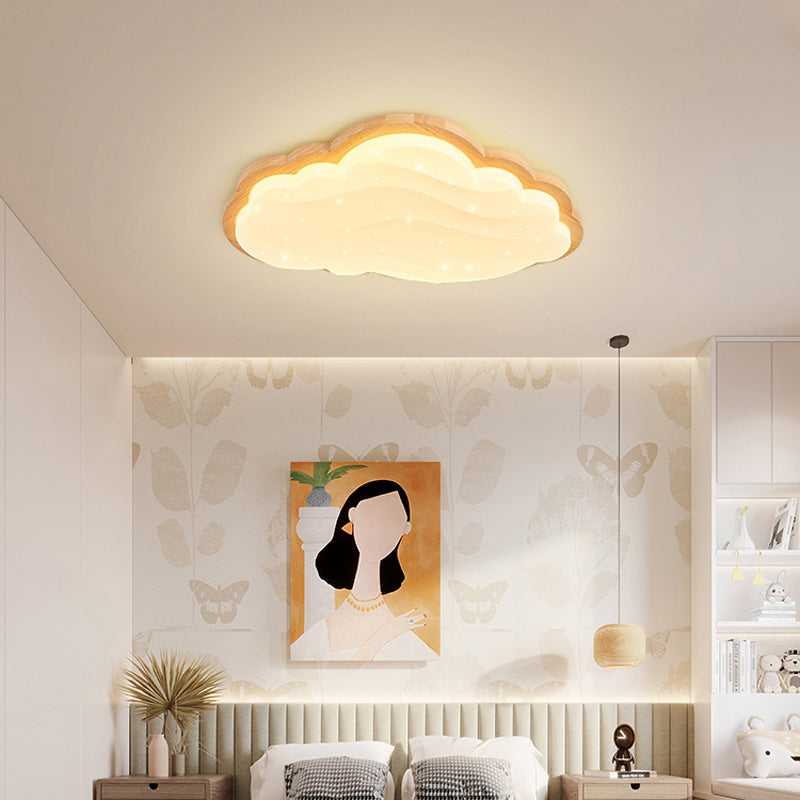 Cloud Shape Ceiling Mount Light LED Ceiling Light with Acrylic Shade for Bedroom