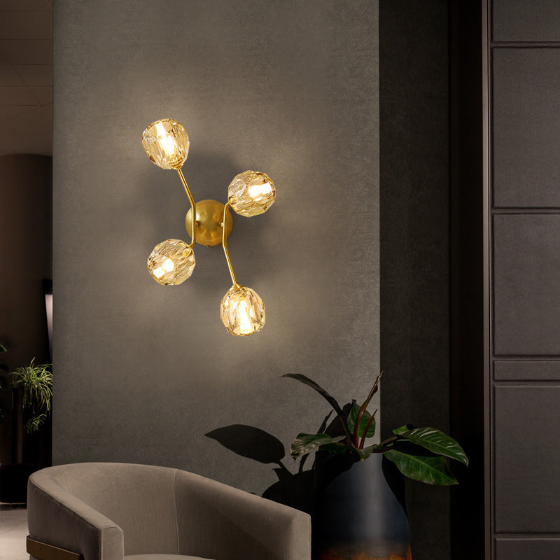 Modern Globe Sconce Light Fixtures Metal Wall Lighting Ideas for Living Room