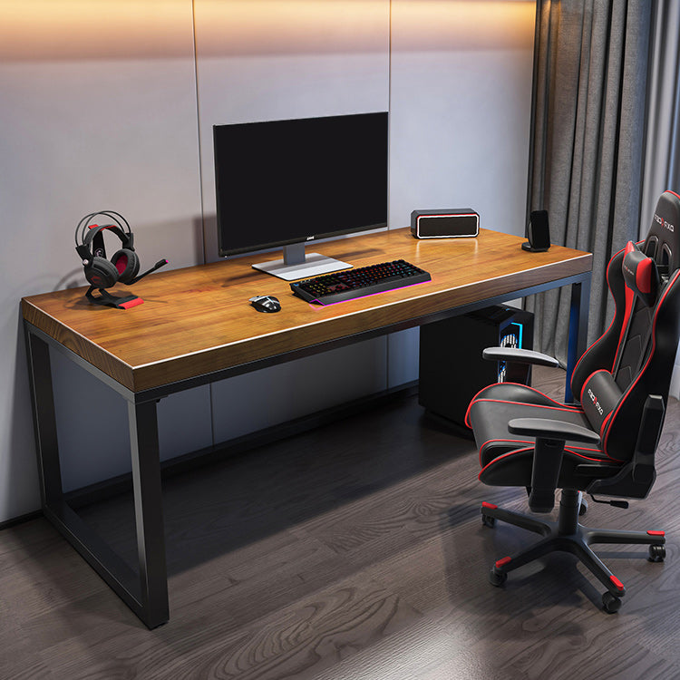 Industrial Writing Desk Rectangular Wood Gaming Desk for Home