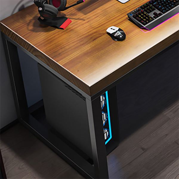 Industrial Writing Desk Rectangular Wood Gaming Desk for Home