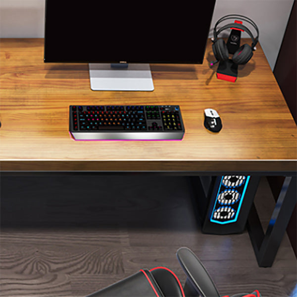 Industrial Writing Desk Rectangular Wood Gaming Desk for Home