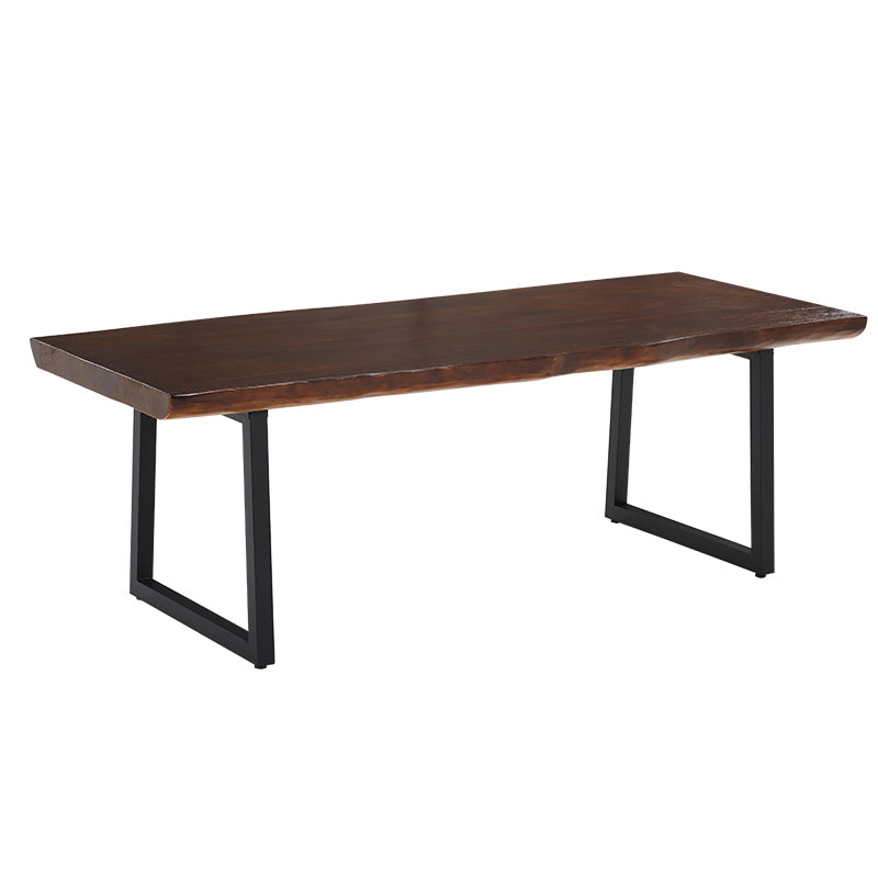 Sled Brown Office Desk Industrial Pine and Metal Writing Desk