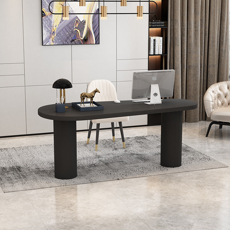 Black / White Writing Desk Industrial Artificial Wood Office Desk