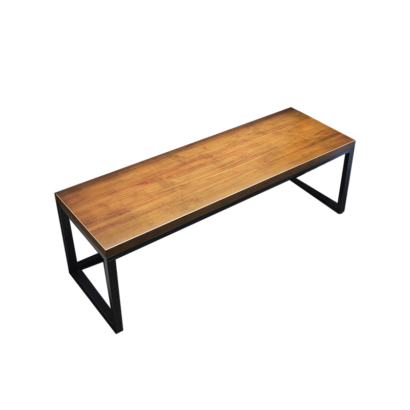 Solid Wood Industrial Writing Desk Rectangular Wood Gaming Desk for Home