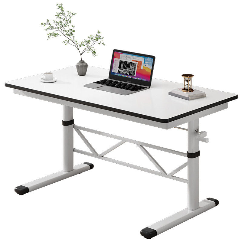 Rectangle Adjustable Office Table Modern Wooden Writing Desk