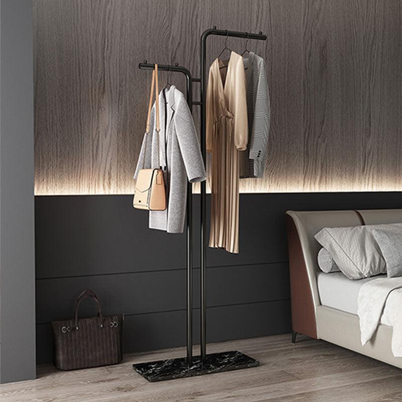 Modern Metal Coat Hanger Free Standing Coat Rack with Marble Bottom