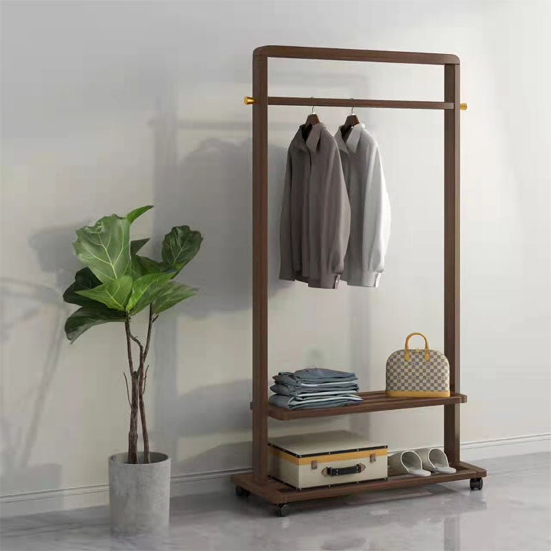 Contemporary Coat Hanger Solid Wood Shelve Design Coat Rack for Living Room