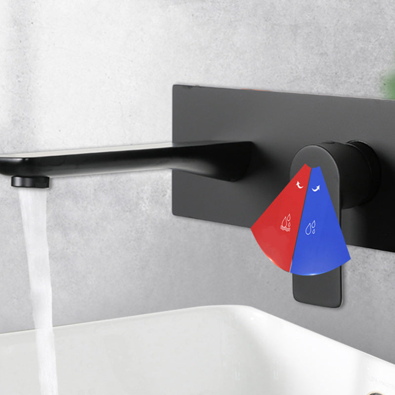 Contemporary Style Faucets Wall Mounted Faucets with Lever Handles