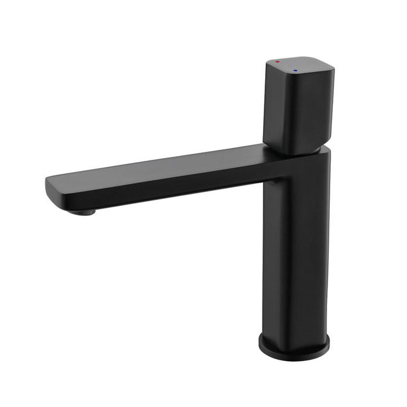 Modern Vessel Faucet Brass Lever Handles Low Arc Bathroom Sink Faucet