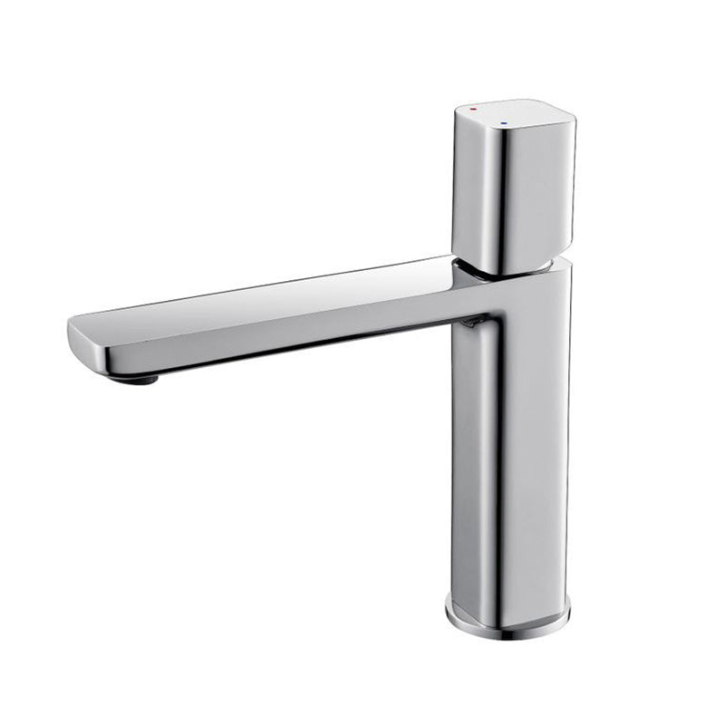 Modern Vessel Faucet Brass Lever Handles Low Arc Bathroom Sink Faucet