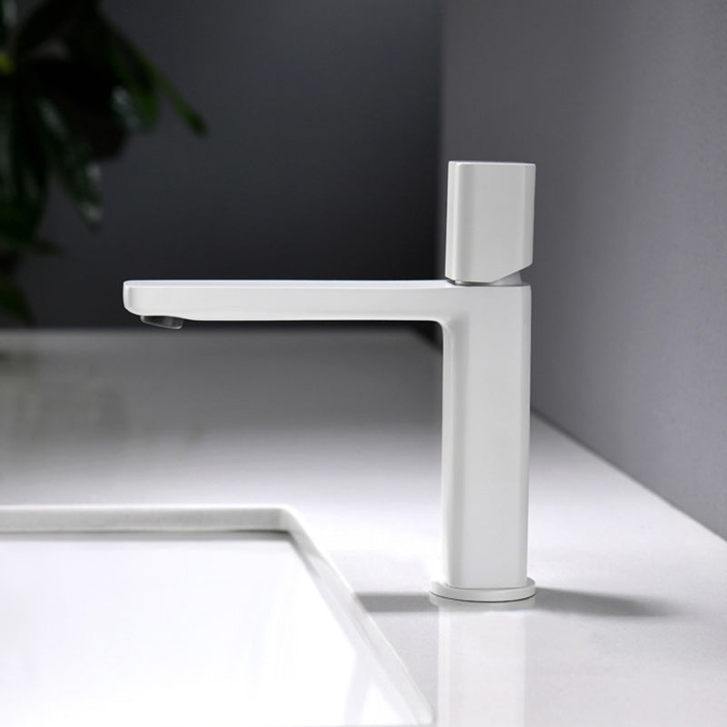 Modern Vessel Faucet Brass Lever Handles Low Arc Bathroom Sink Faucet