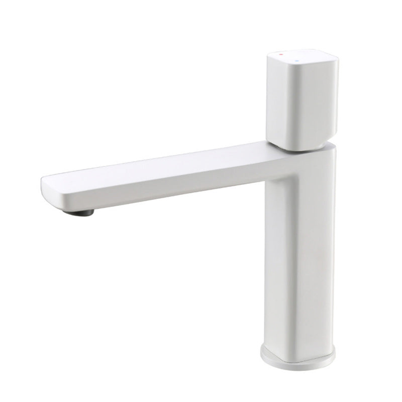 Modern Vessel Faucet Brass Lever Handles Low Arc Bathroom Sink Faucet