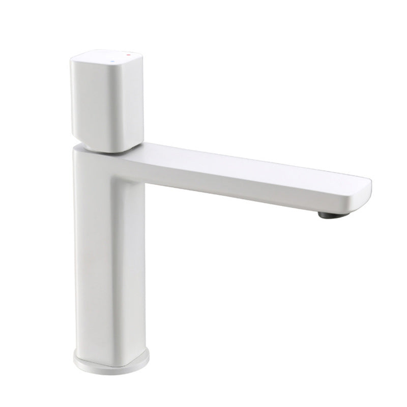 Modern Vessel Faucet Brass Lever Handles Low Arc Bathroom Sink Faucet