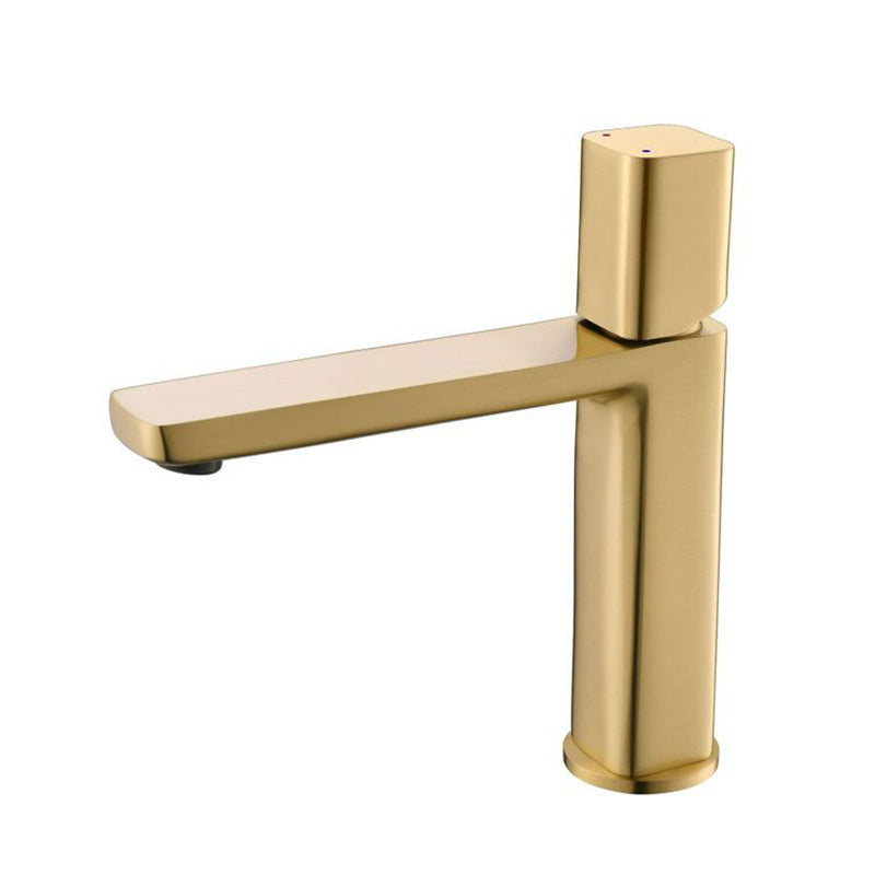 Modern Vessel Faucet Brass Lever Handles Low Arc Bathroom Sink Faucet