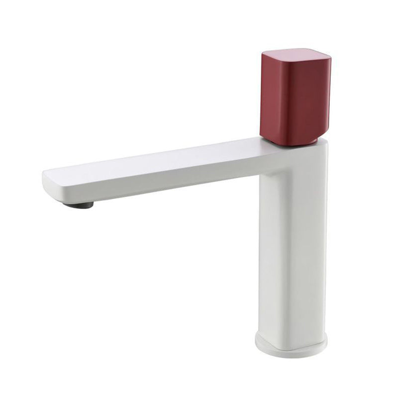 Modern Vessel Faucet Brass Lever Handles Low Arc Bathroom Sink Faucet