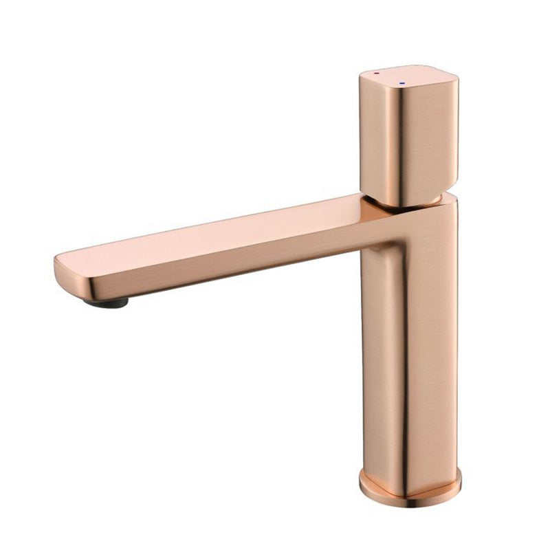 Modern Vessel Faucet Brass Lever Handles Low Arc Bathroom Sink Faucet