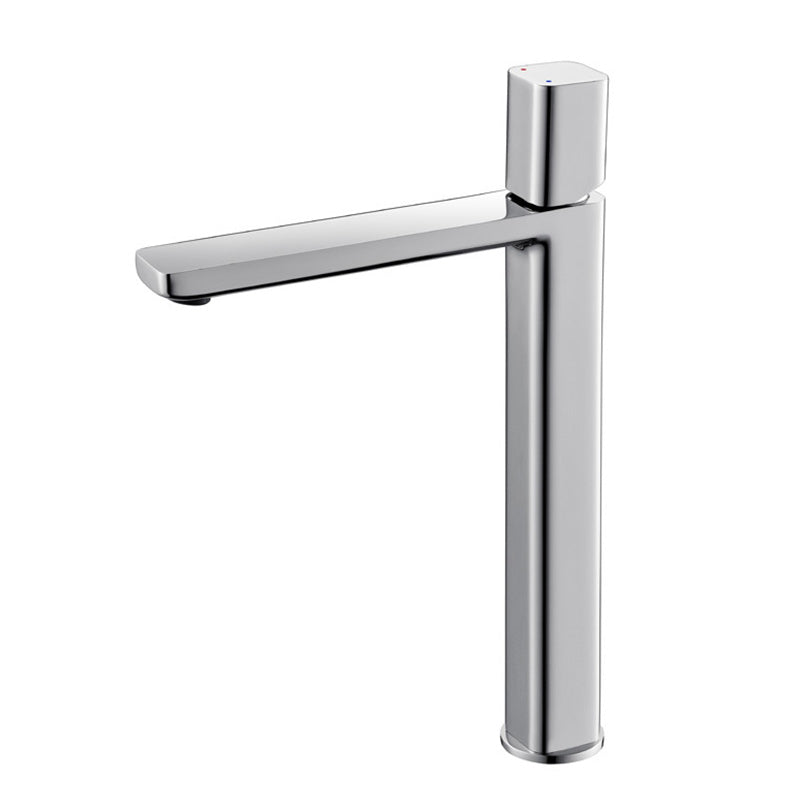 Modern Vessel Faucet Brass Lever Handles Low Arc Bathroom Sink Faucet