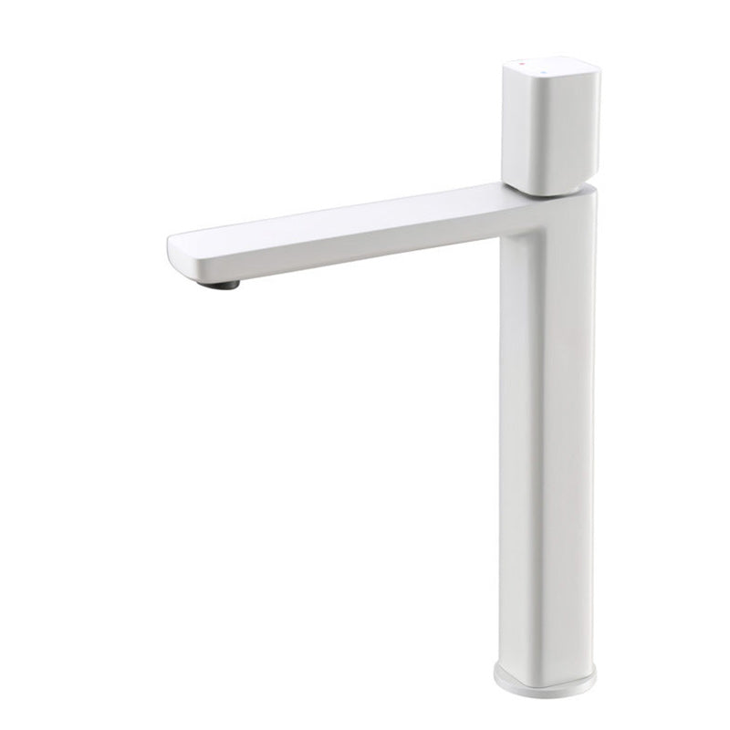 Modern Vessel Faucet Brass Lever Handles Low Arc Bathroom Sink Faucet