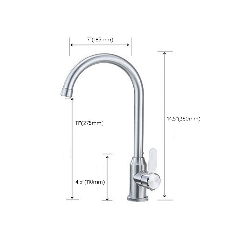 Modern Pulldown Sprayer Water Filler One Handle High Arch Kitchen Faucet with Deck Plate