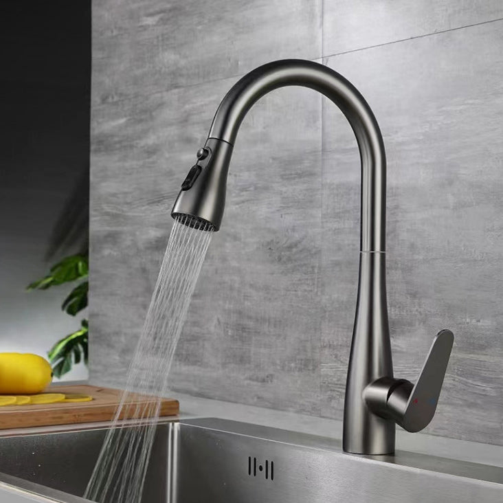 Modern Pot Filler Stainless Steel Pull down Faucet Swivel Spout Kitchen Bar Faucet