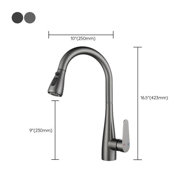 Modern Pot Filler Stainless Steel Pull down Faucet Swivel Spout Kitchen Bar Faucet