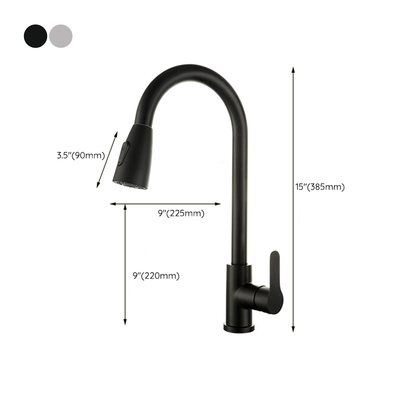 Modern Pot Filler Stainless Steel Pull Out Faucet Bar Prep Kitchen Faucet