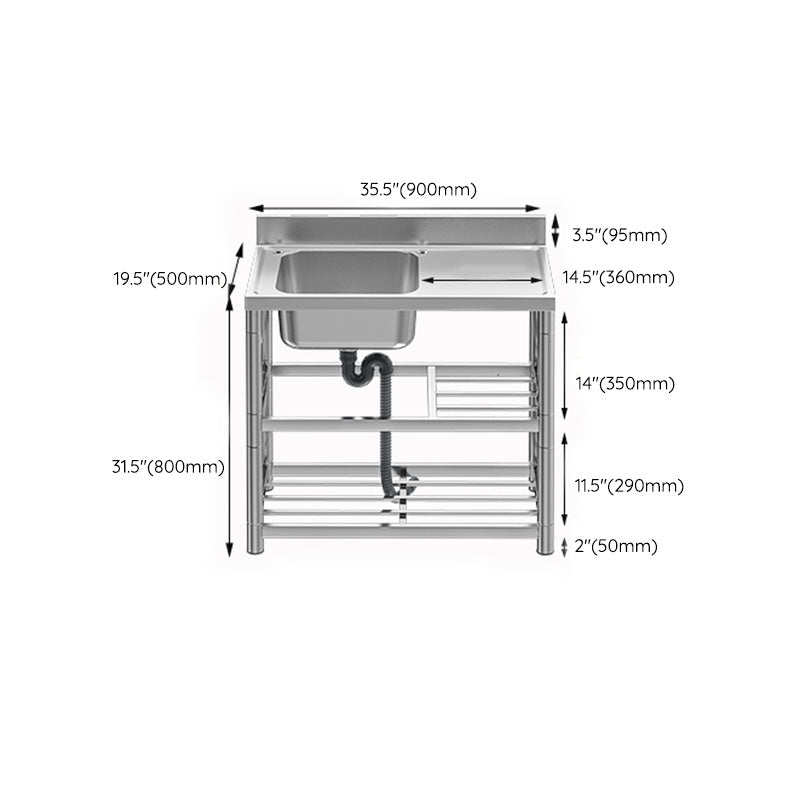 Classic Style Kitchen Sink Stainless Steel 2 Holes Undermount Kitchen Sink