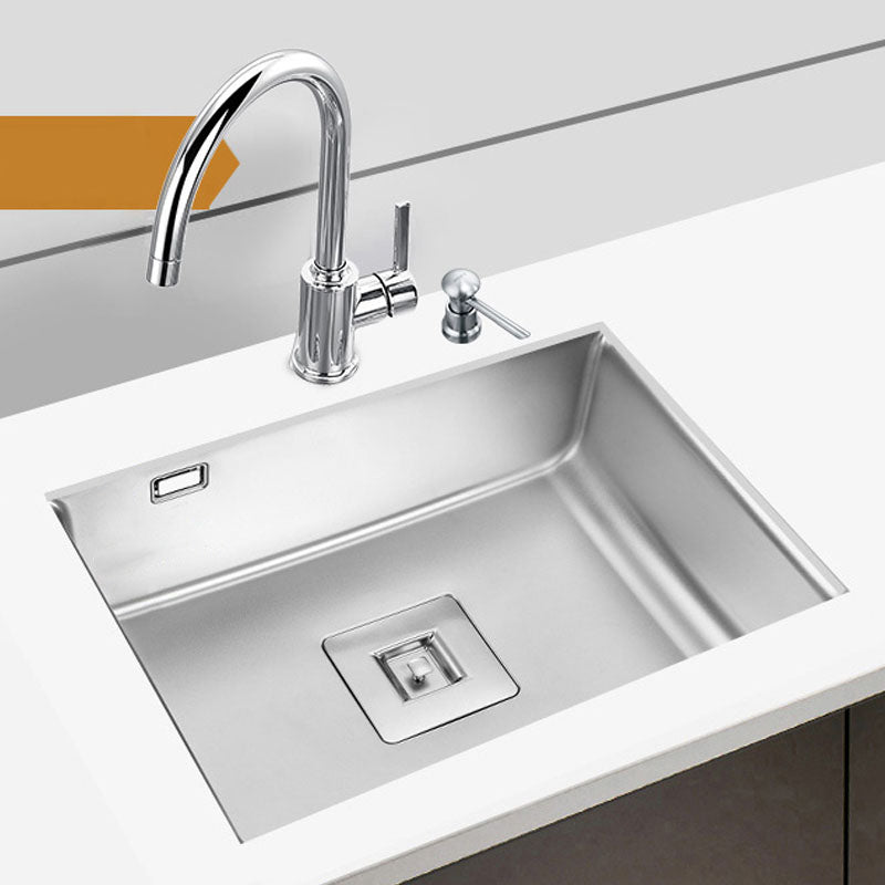 Modern Workstation Sink Stainless Faucet and Steel Basket Strainer Kitchen Sink