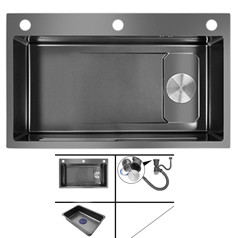 Contemporary Kitchen Sink Stainless Steel Kitchen Sink with Drain Assembly