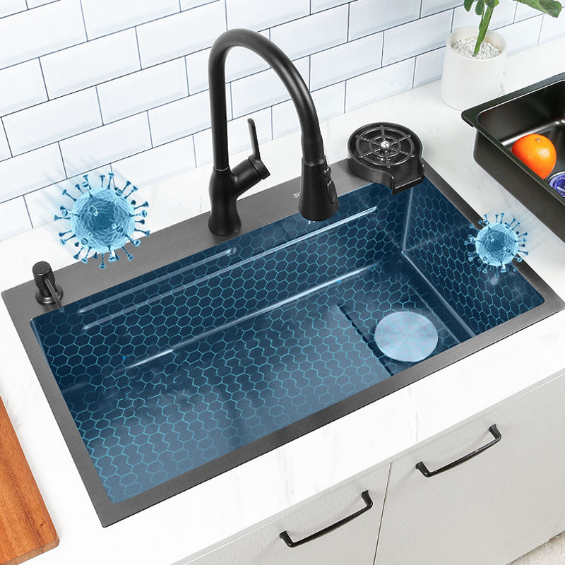 Contemporary Kitchen Sink Stainless Steel Kitchen Sink with Drain Assembly