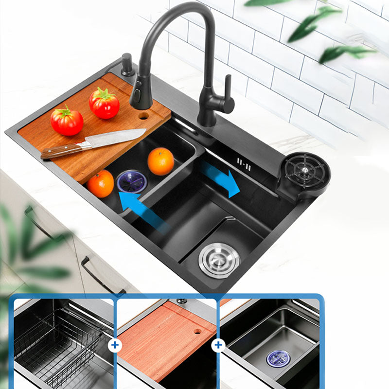 Contemporary Kitchen Sink Stainless Steel Kitchen Sink with Drain Assembly