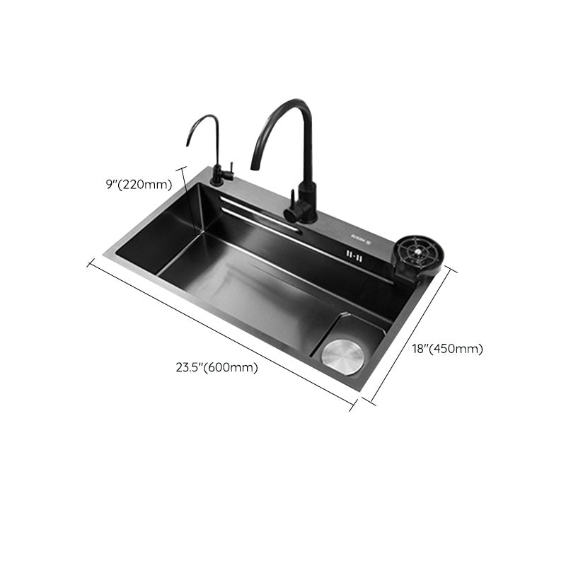 Contemporary Kitchen Sink Stainless Steel Kitchen Sink with Drain Assembly