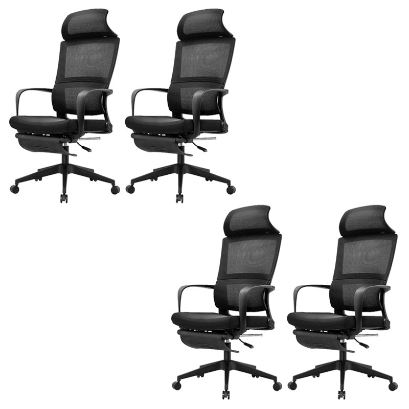 Contemporary Arm Chair Fixed Arms Adjustable Seat Height Swivel Office Chair