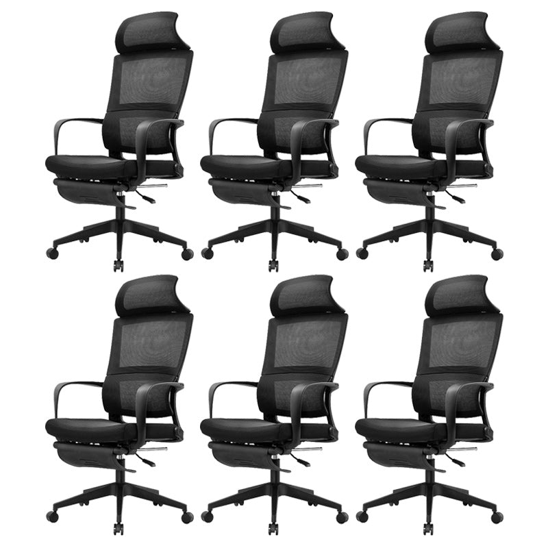 Contemporary Arm Chair Fixed Arms Adjustable Seat Height Swivel Office Chair