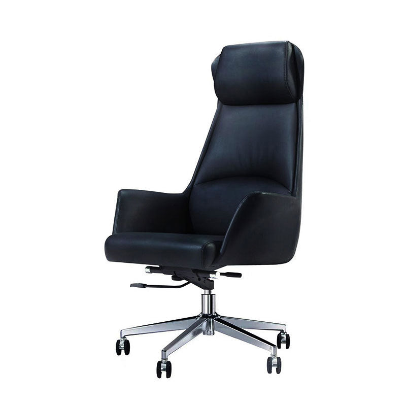 Modern Desk Chair High-Back Leather Computer Chair with Wheels