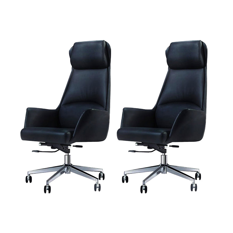 Modern Desk Chair High-Back Leather Computer Chair with Wheels