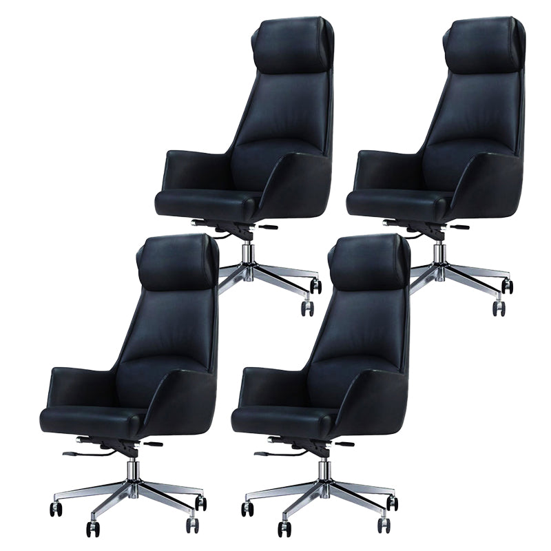 Modern Desk Chair High-Back Leather Computer Chair with Wheels