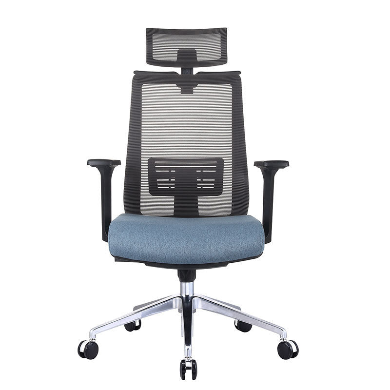 Contemporary Arm Chair Fixed Arms Mid-back Lumbar Support Office Chair