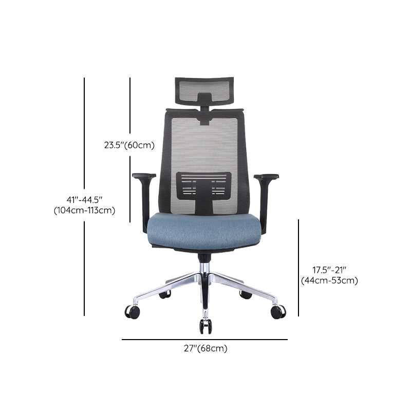 Contemporary Arm Chair Fixed Arms Mid-back Lumbar Support Office Chair