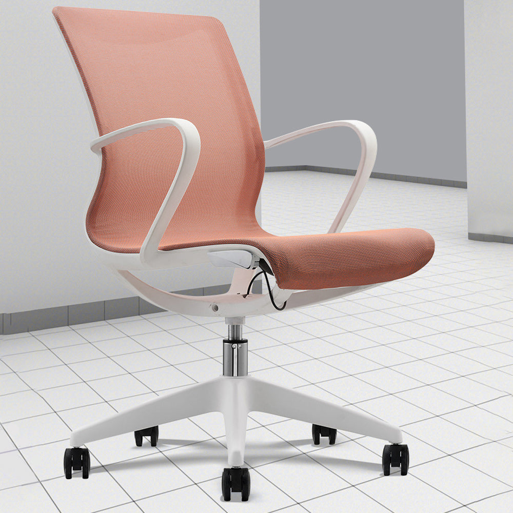 Modern Desk Chair Mesh Office Chair Mid-Back Chair with Wheels