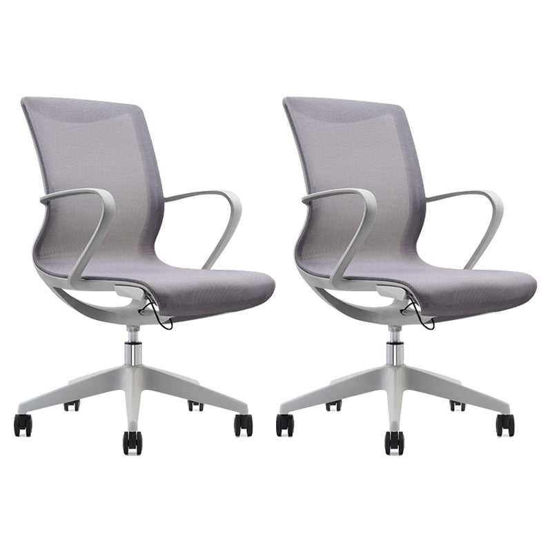 Modern Desk Chair Mesh Office Chair Mid-Back Chair with Wheels