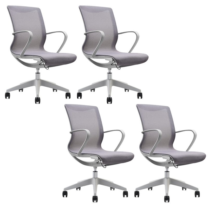 Modern Desk Chair Mesh Office Chair Mid-Back Chair with Wheels