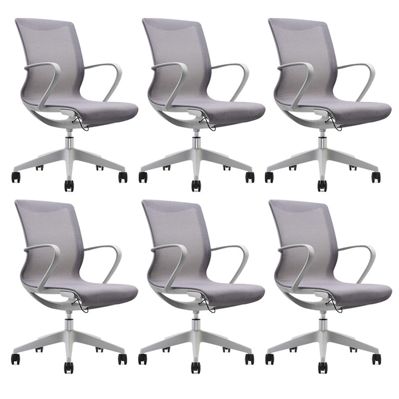 Modern Desk Chair Mesh Office Chair Mid-Back Chair with Wheels