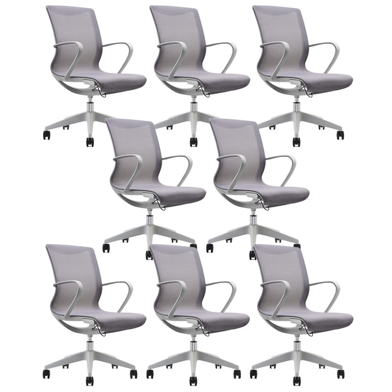 Modern Desk Chair Mesh Office Chair Mid-Back Chair with Wheels