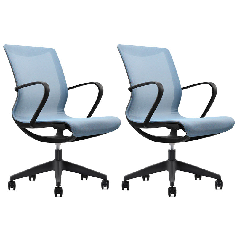 Modern Desk Chair Mesh Office Chair Mid-Back Chair with Wheels