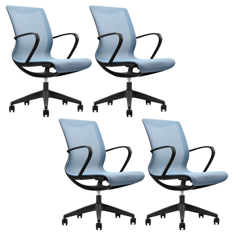 Modern Desk Chair Mesh Office Chair Mid-Back Chair with Wheels