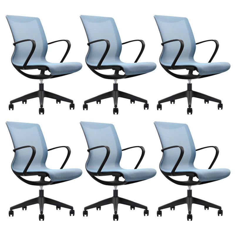 Modern Desk Chair Mesh Office Chair Mid-Back Chair with Wheels